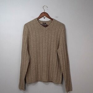 Abercrombie & Fitch Tan V-Neck Sweater